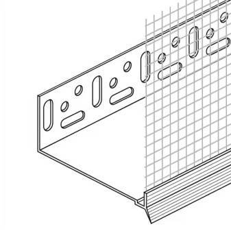 Цокольный металлический профиль для систем утепления фасадов