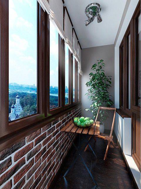 Балкон в стиле лофт
