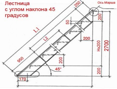 Чертеж лестницы для бассейна