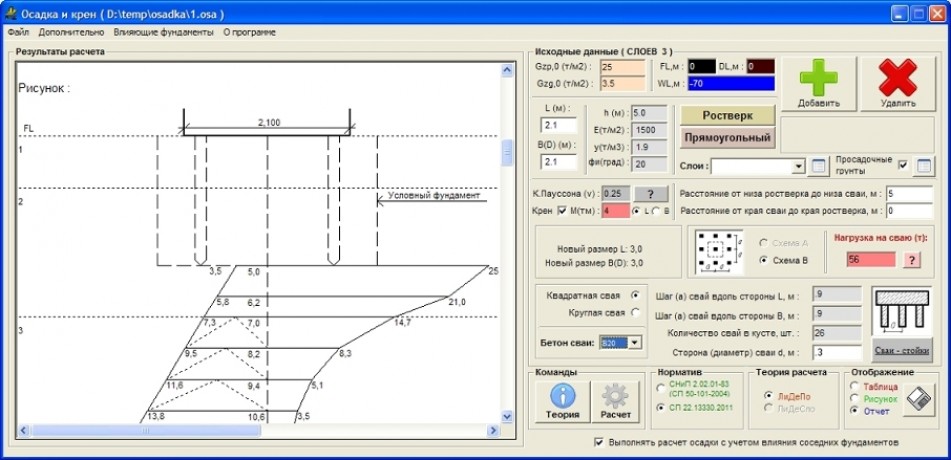 Рассчитать осадок. Программа расчета свай фундамент. Расчет куста свай. Расчёт свайного фундамента калькулятор. Программа для расчета свайного фундамента бесплатно.