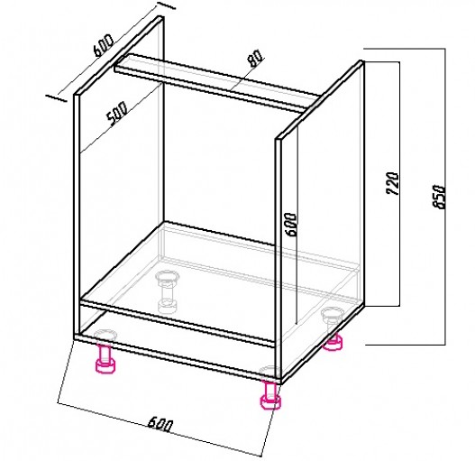 Тумбочка под духовой шкаф. Схема сборки тумбы под духовой шкаф ШНД 600. Корпус Нижнего шкафа под духовку 720х600х500 мм белый. Чертеж тумбы под духовой шкаф 60см. Чертеж тумбы под духовой шкаф 600 мм.