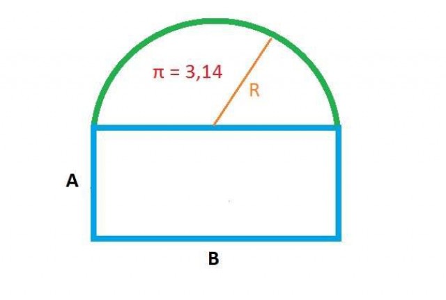 Периметр полукруга. Как посчитать площадь арочного окна. Как посчитать площадь полукруглой стены. Как посчитать площадь арки калькулятор. Полукруглый прямоугольник.
