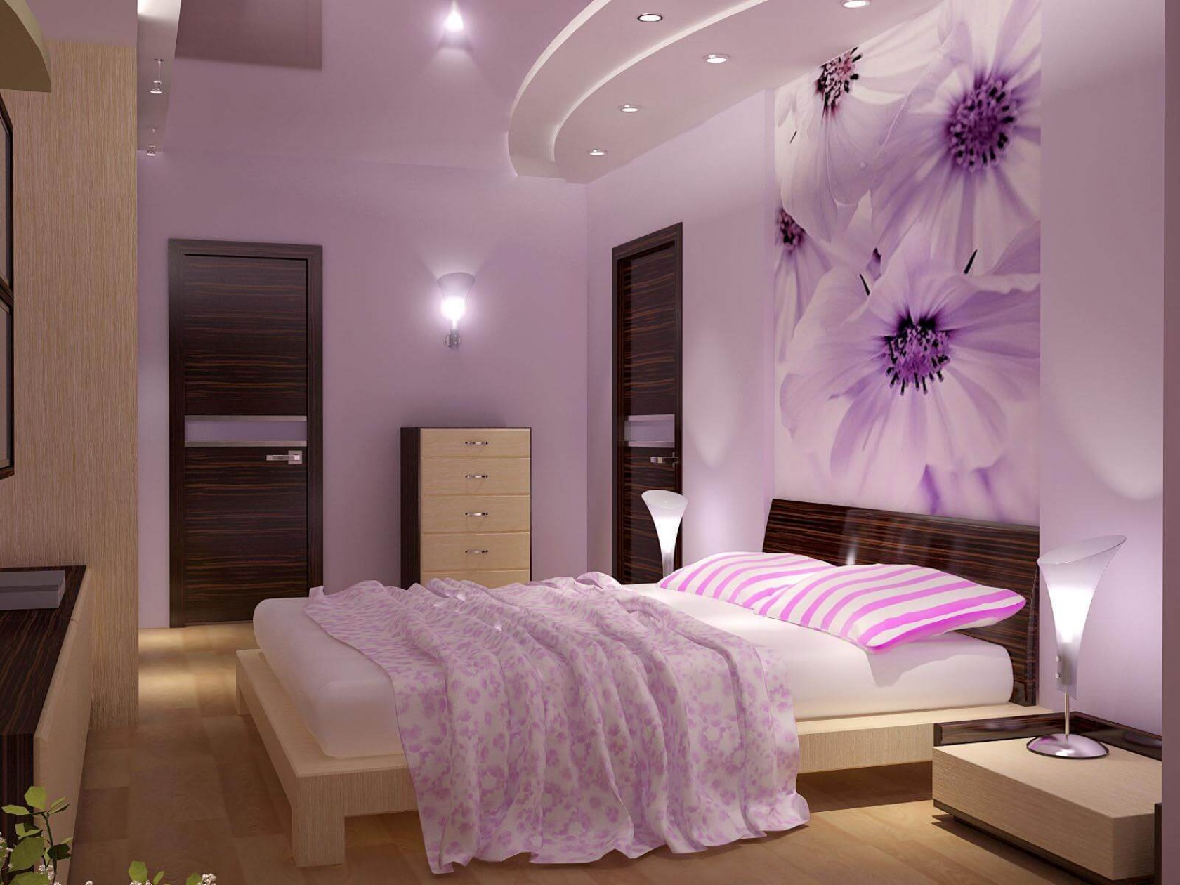 Дизайн комнате красиво фото. Интерьер спальни. Спальня в сиреневых тонах. Красивые спальные комнаты. Спальня в сиреневом цвете.