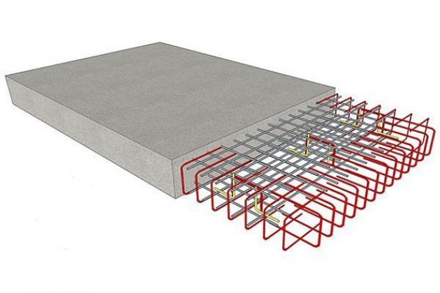 Укладка арматуры в монолитную плиту схема