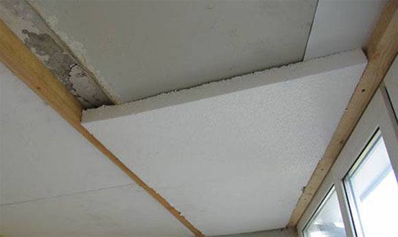 Как прикрепить пенопласт к потолку