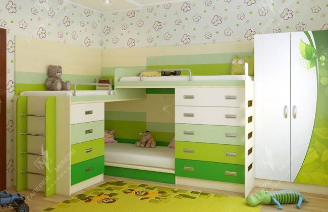 Детская комната для разнополых детей – дизайн фото